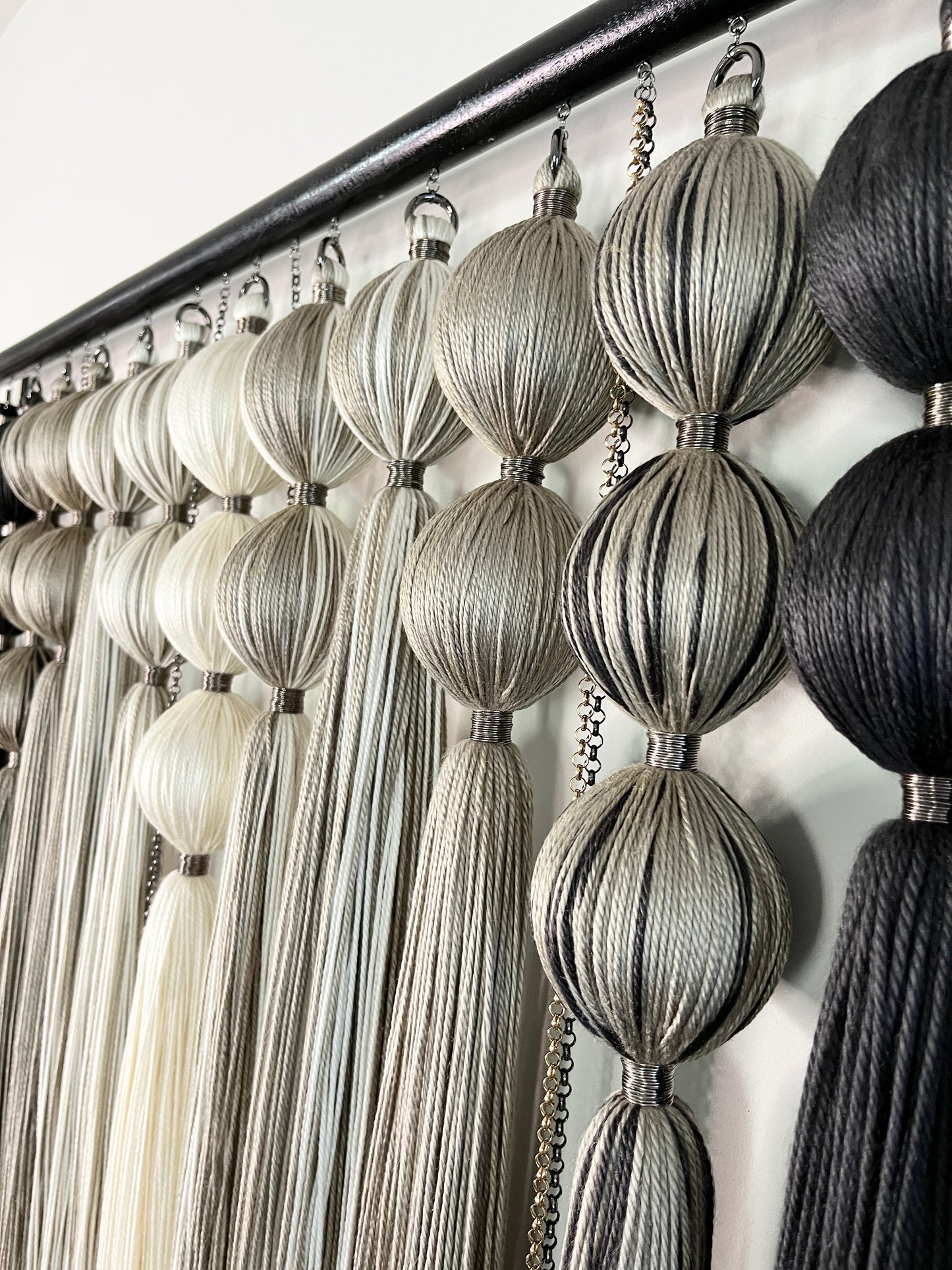 *NEW* Slate: Large Gradient Dimensional Fiber Art Wall Hanging Assemblage