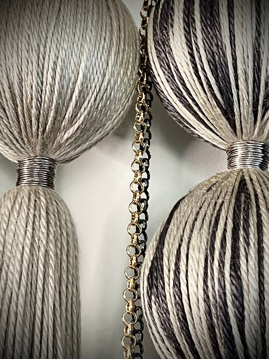 *NEW* Slate: Large Gradient Dimensional Fiber Art Wall Hanging Assemblage