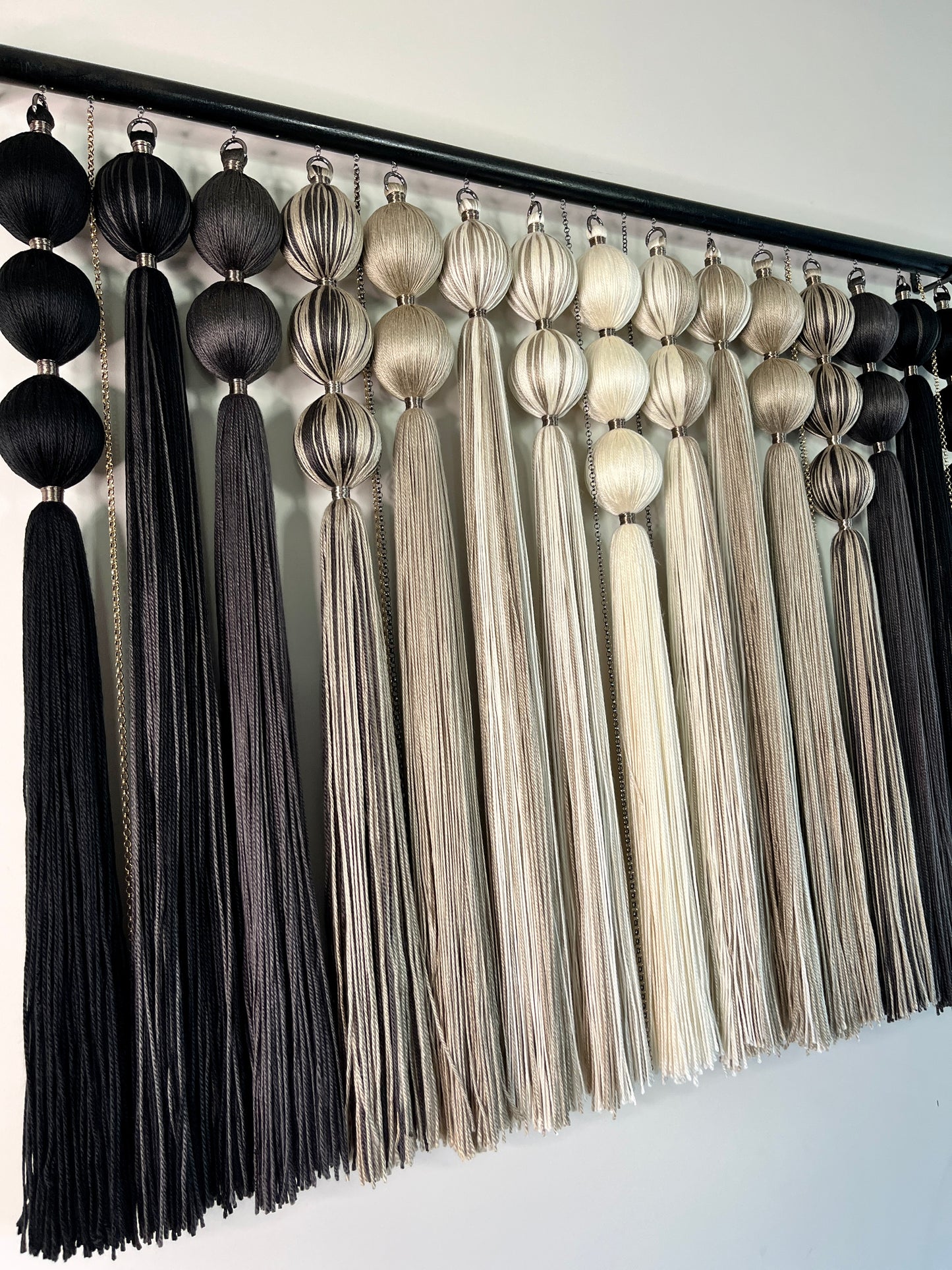 *NEW* Slate: Large Gradient Dimensional Fiber Art Wall Hanging Assemblage