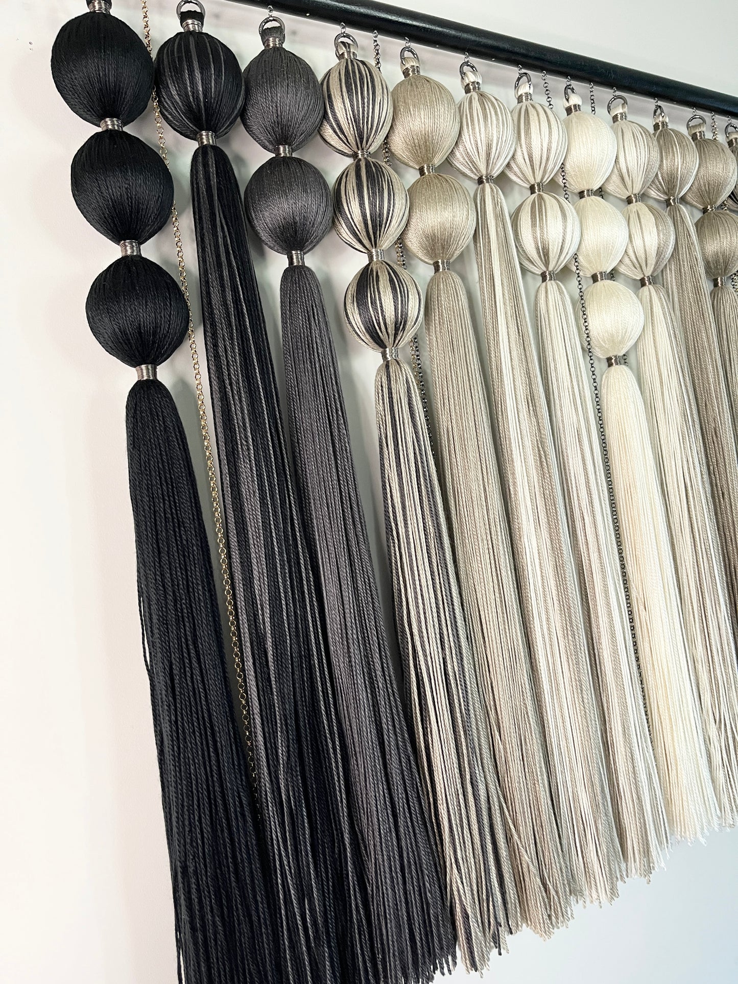 *NEW* Slate: Large Gradient Dimensional Fiber Art Wall Hanging Assemblage