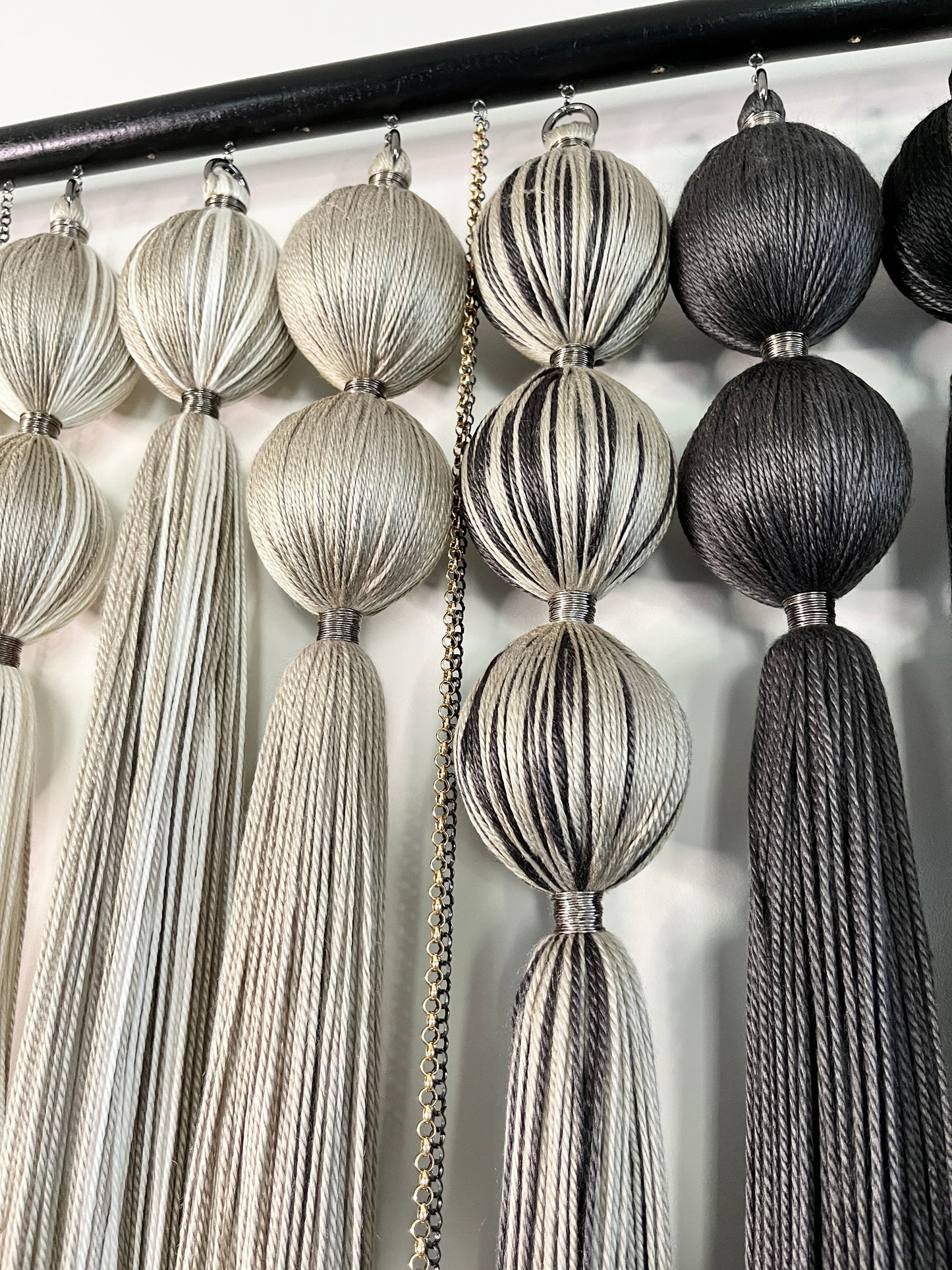 *NEW* Slate: Large Gradient Dimensional Fiber Art Wall Hanging Assemblage