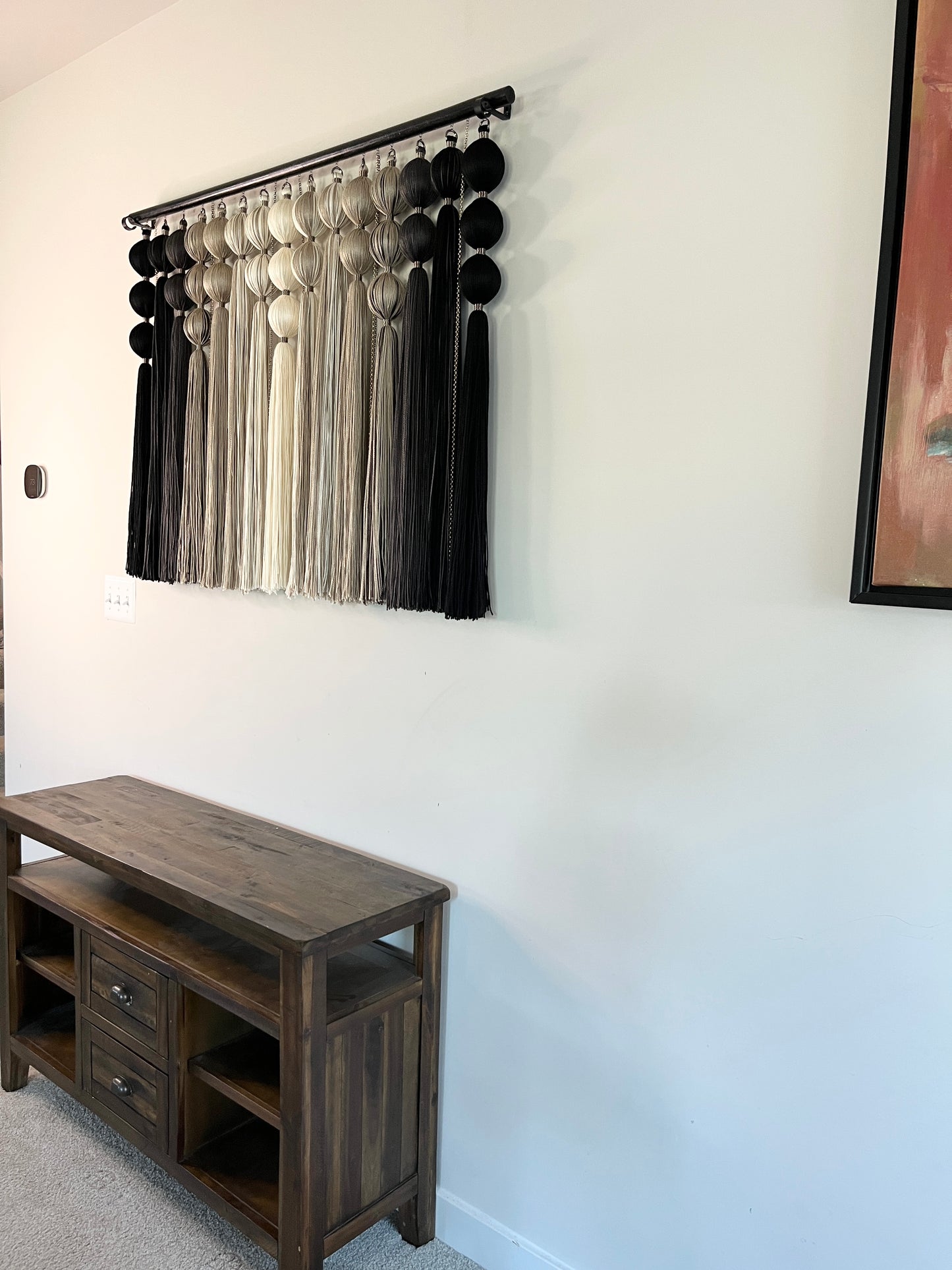 *NEW* Slate: Large Gradient Dimensional Fiber Art Wall Hanging Assemblage