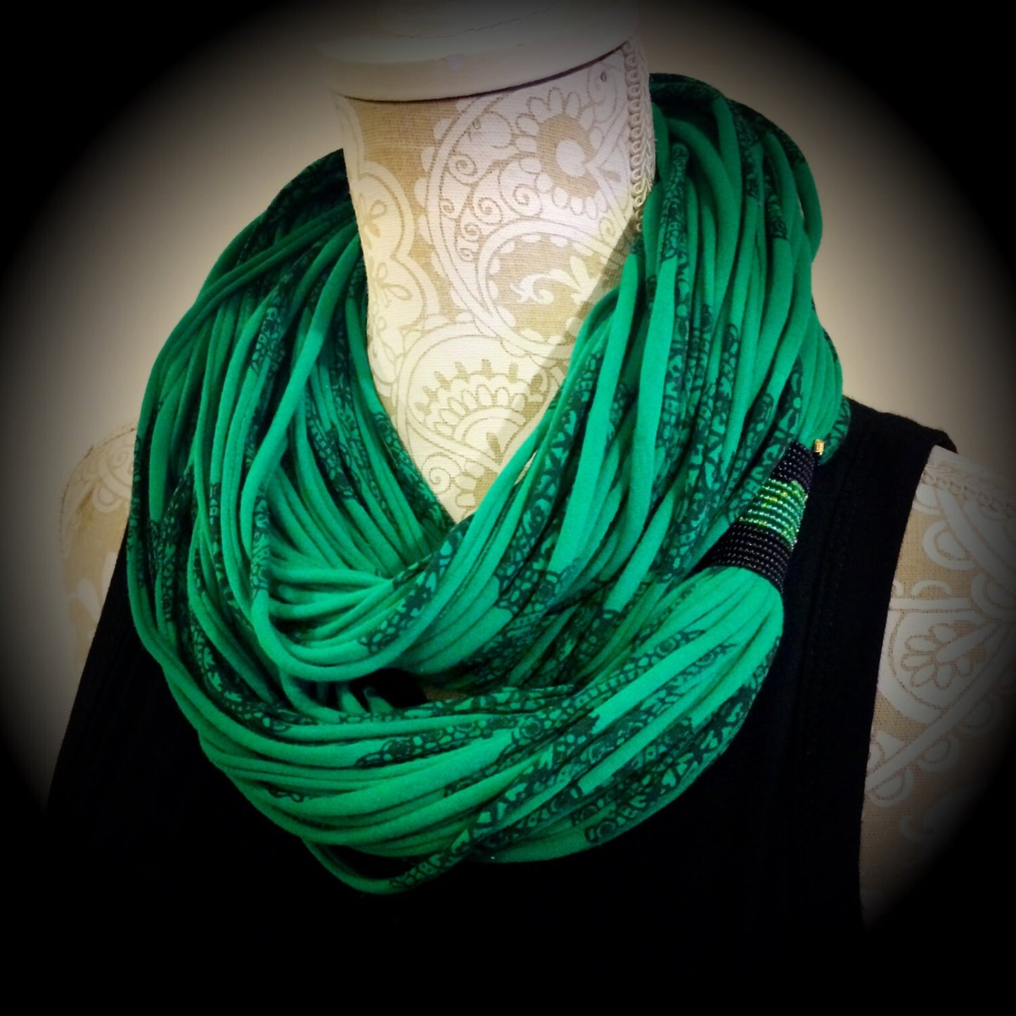 MeeLace Multi-Strand Infinity Scarf, Emerald City