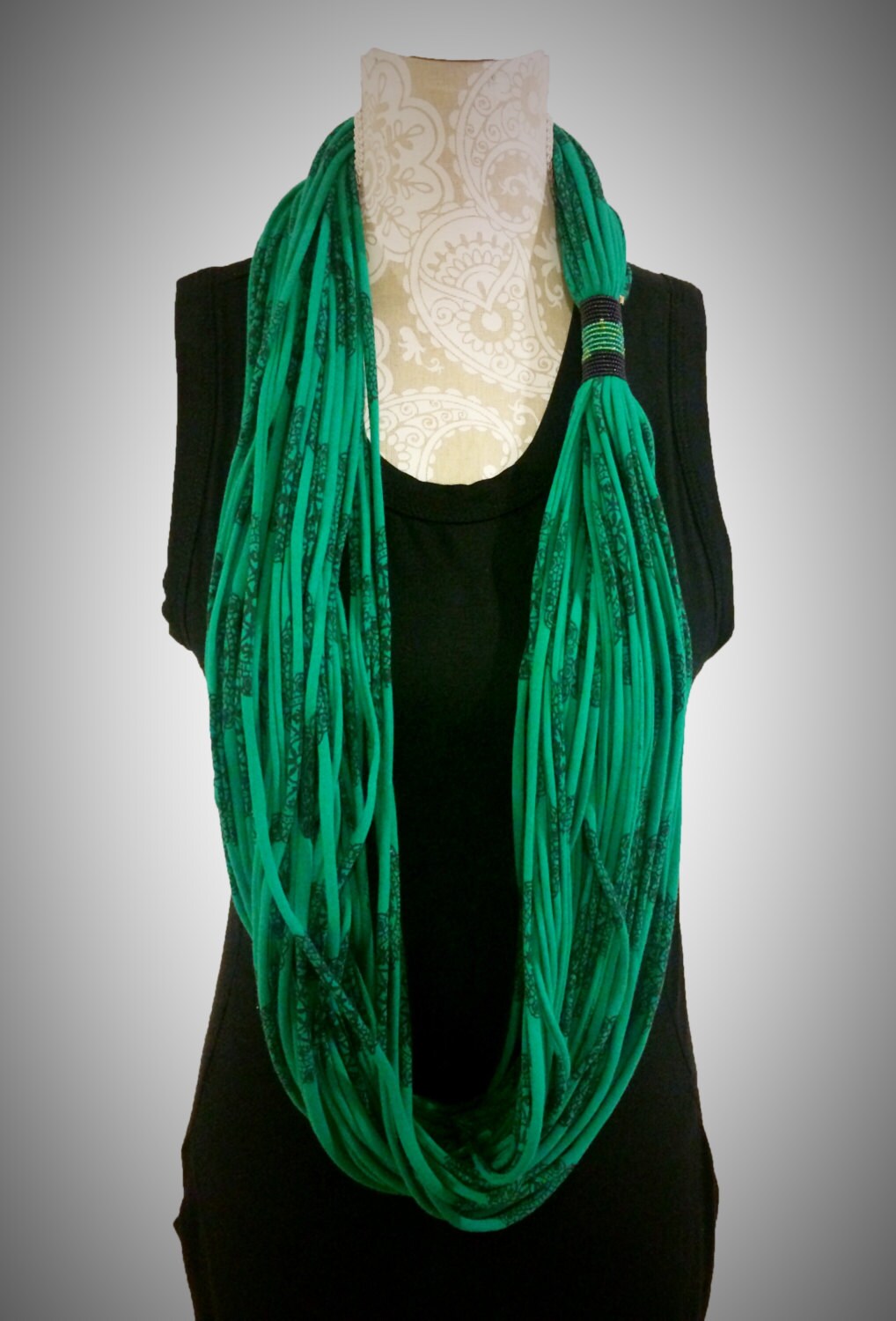 MeeLace Multi-Strand Infinity Scarf, Emerald City