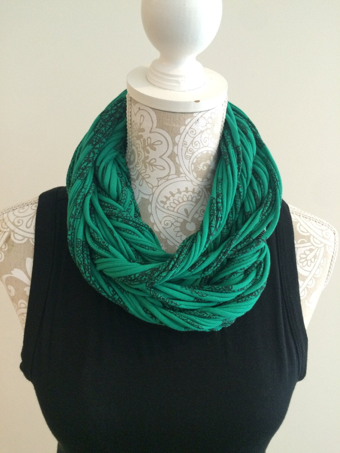 MeeLace Multi-Strand Infinity Scarf, Emerald City