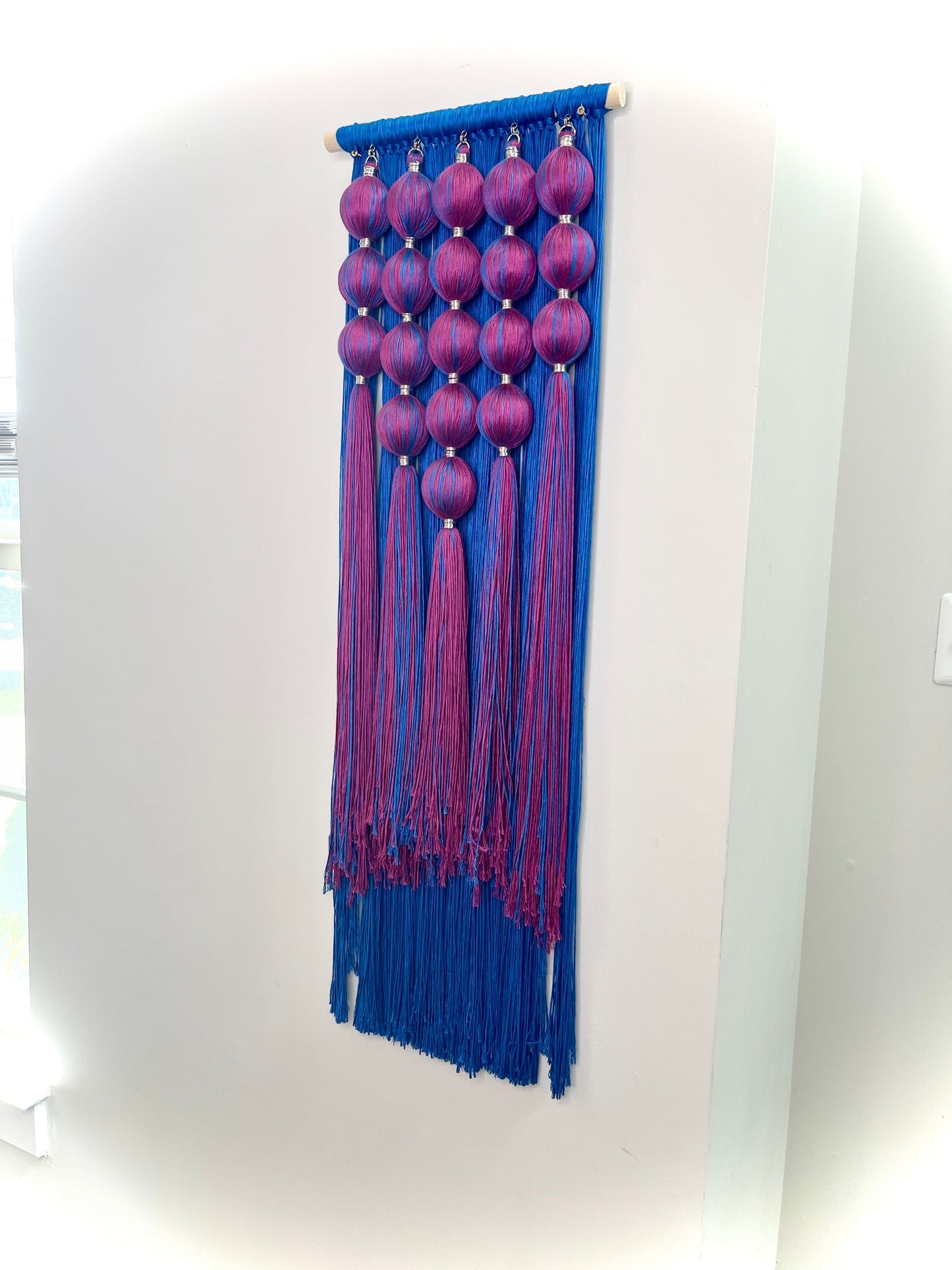 Vibranium: Dimensional Fiber Art Wall Hanging Assemblage