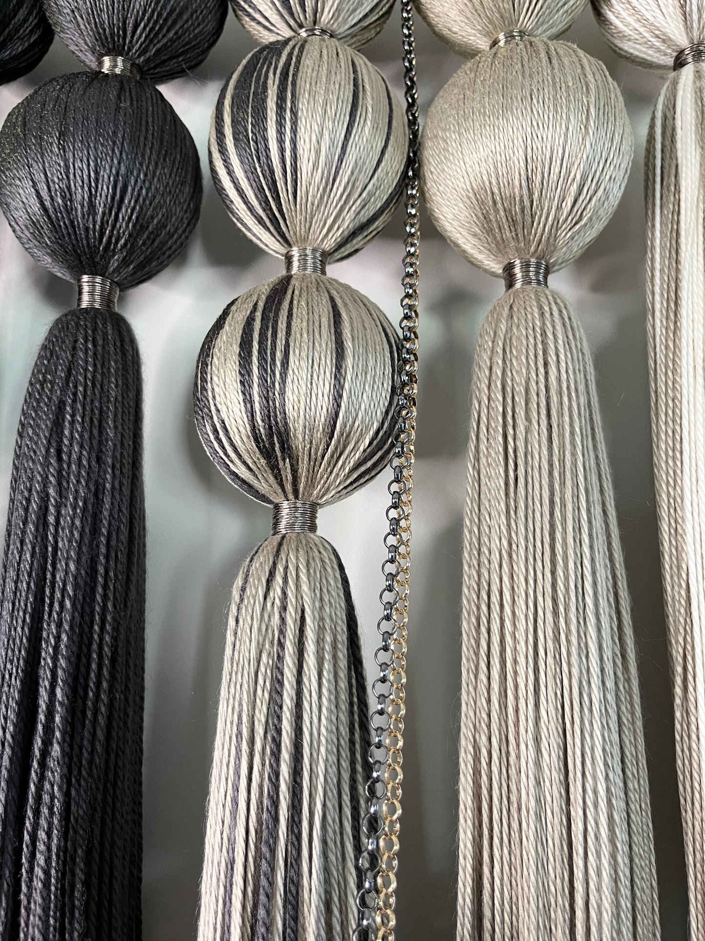 *NEW* Slate: Large Gradient Dimensional Fiber Art Wall Hanging Assemblage