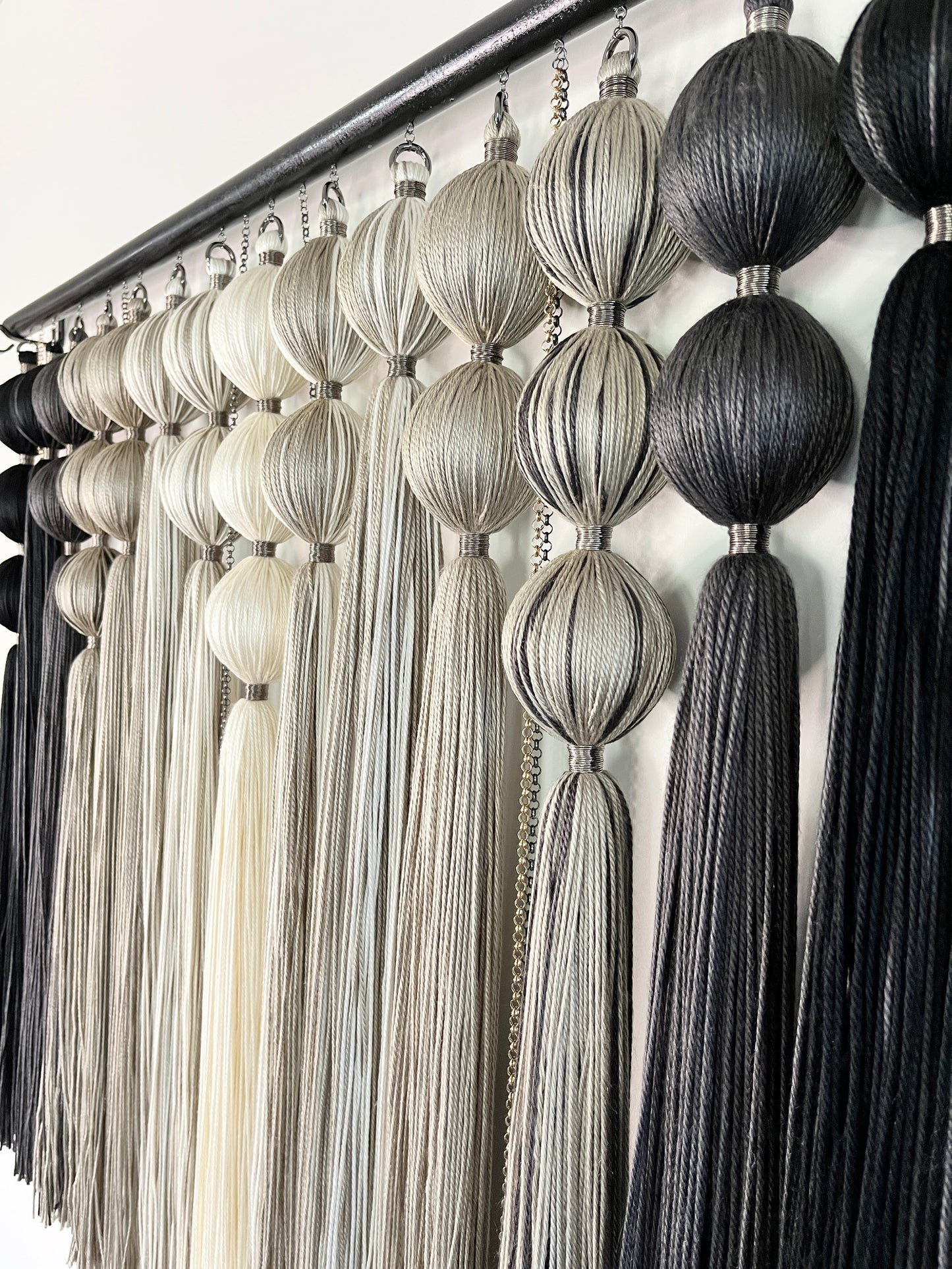 *NEW* Slate: Large Gradient Dimensional Fiber Art Wall Hanging Assemblage