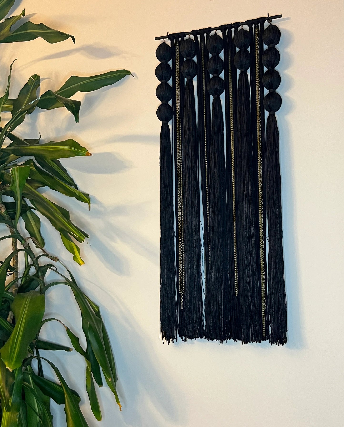 Nocturne *Limited Edition* Black Spherical Macramé Wall Hanging