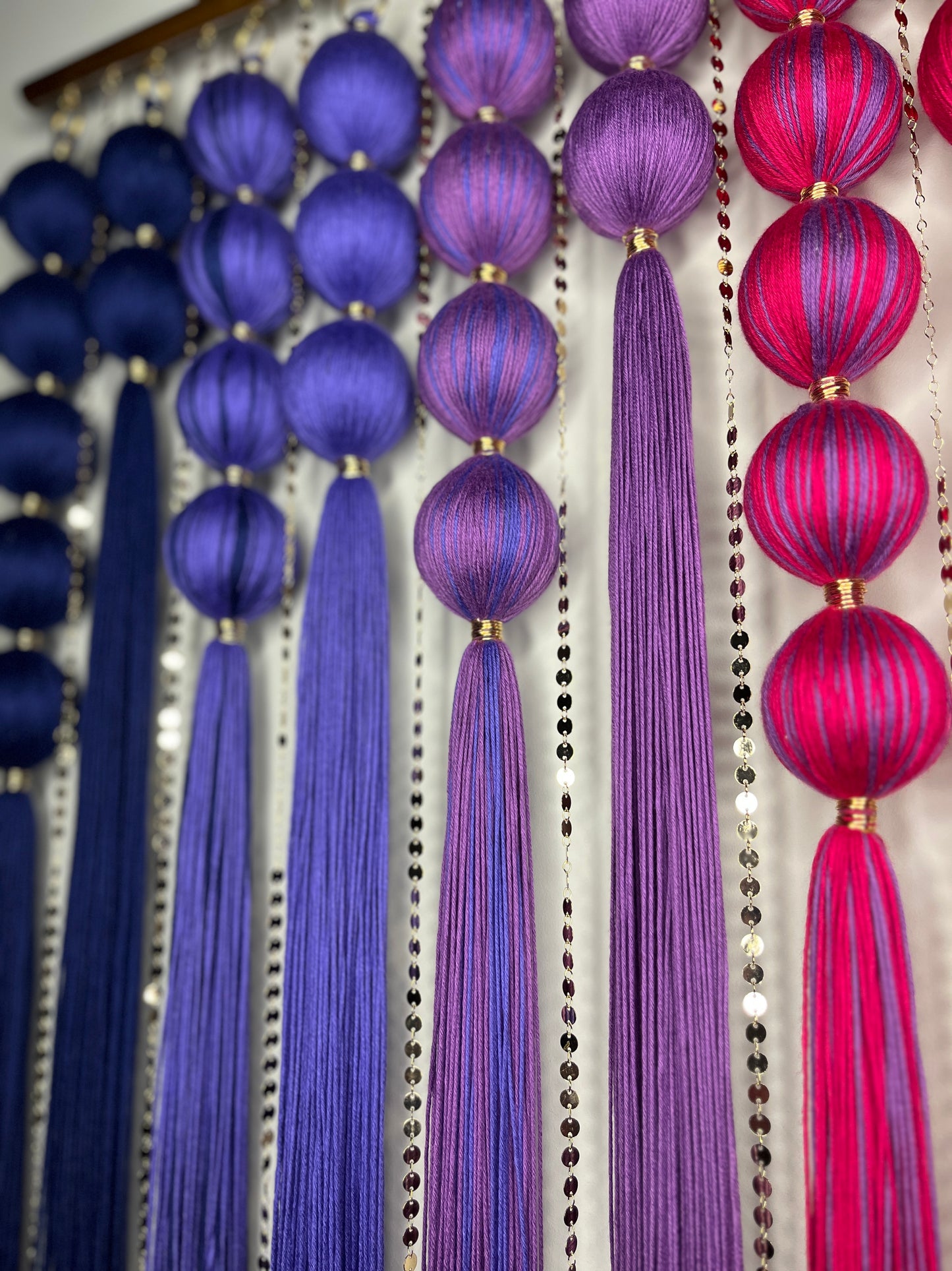 Bird of Paradise Gradient Spherical Macramé Wall Hanging