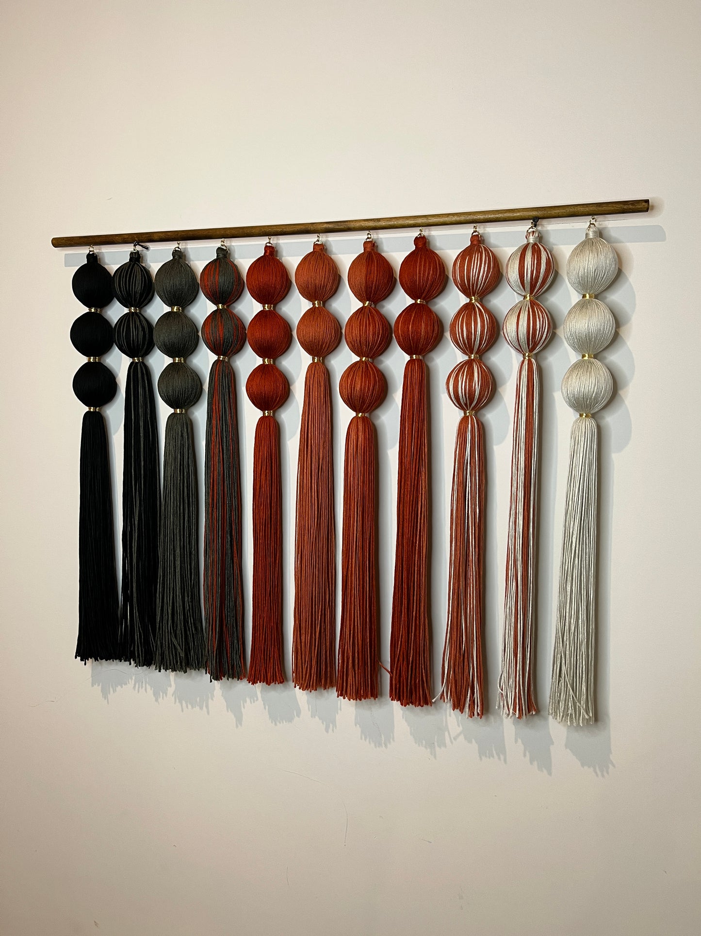 Amber Gradient Spherical Macramé Wall Hanging