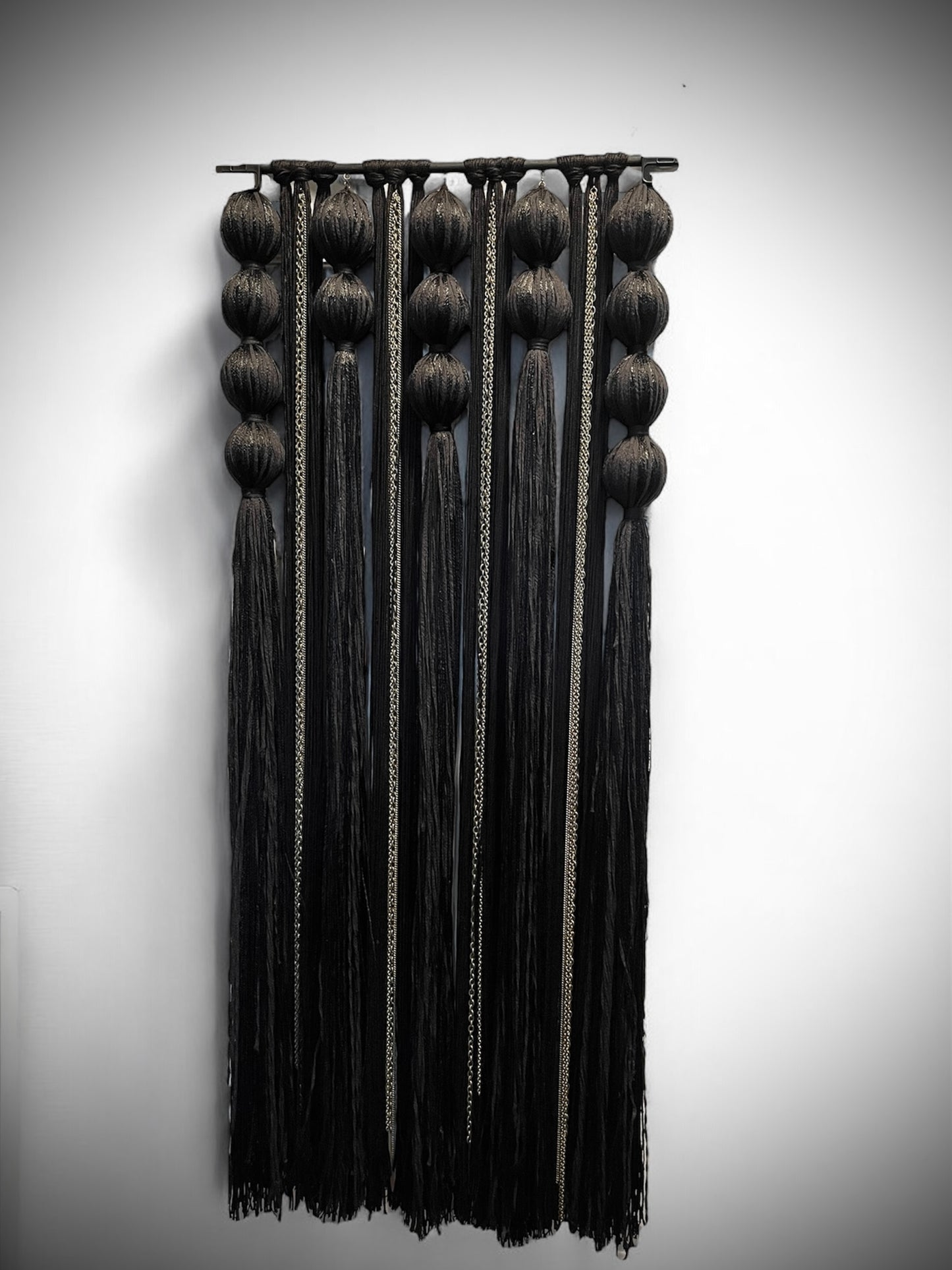 Nocturne *Limited Edition* Black Spherical Macramé Wall Hanging