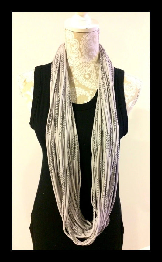 MeeLace Multi-Strand Infinity Scarf, Silver Shadow