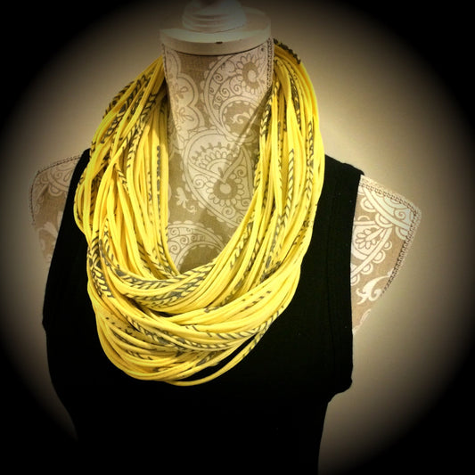 MeeLace Multi-Strand Infinity Scarf, Banana Cream