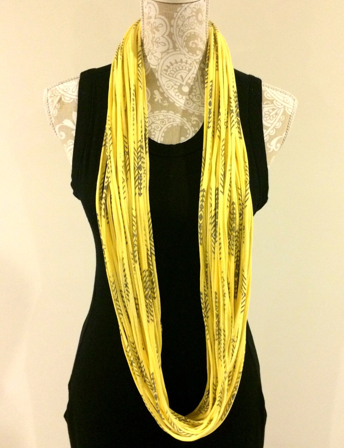 MeeLace Multi-Strand Infinity Scarf, Banana Cream